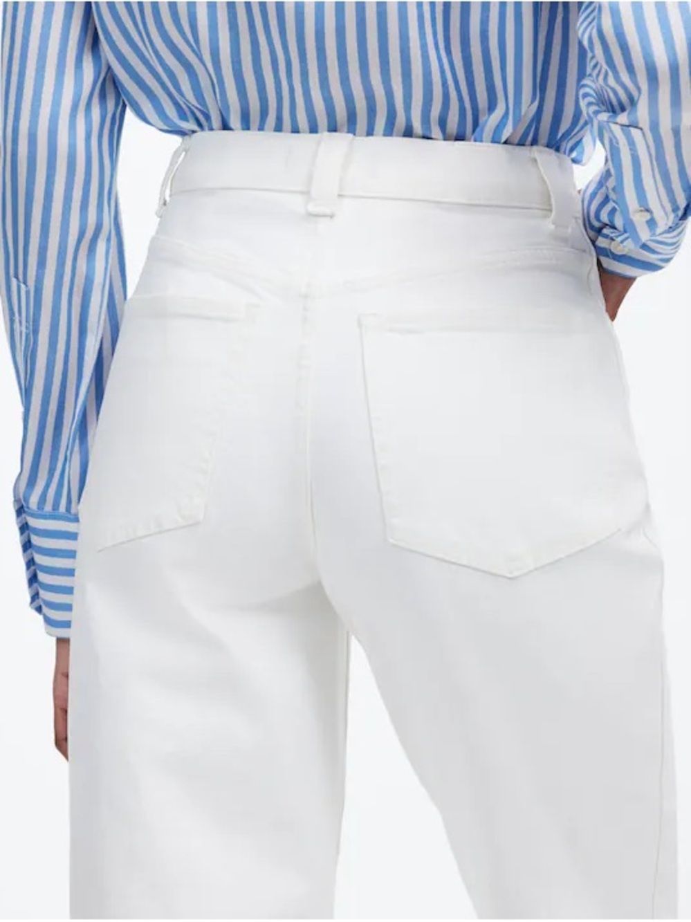 Madewell White perfect vintage Wide-Leg Crop Jean denim Pants size 29 - Picture 7 of 16